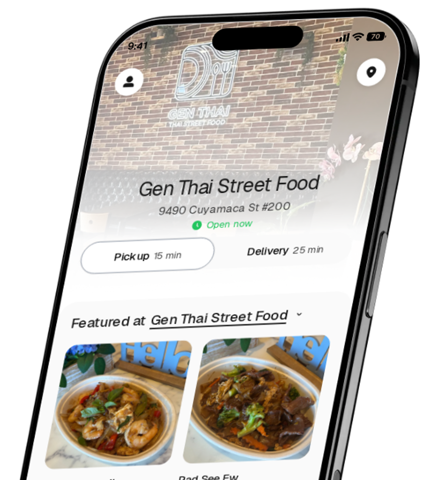 Gen Thai Street Food app preview