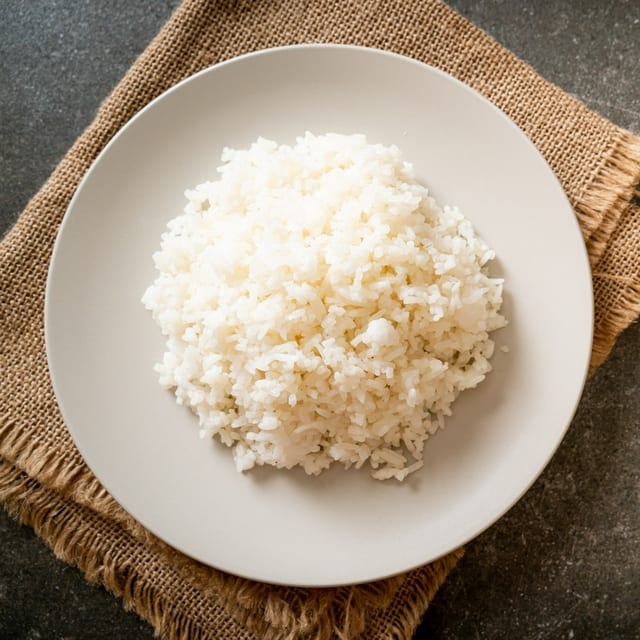 Steamed Jasmine Rice.