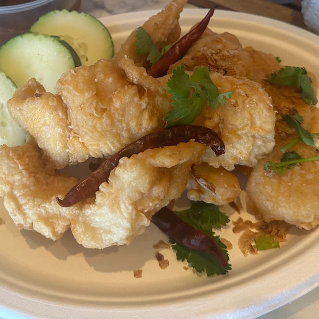 Pla Tod Tamarind or Shrimp (Lunch Combo).