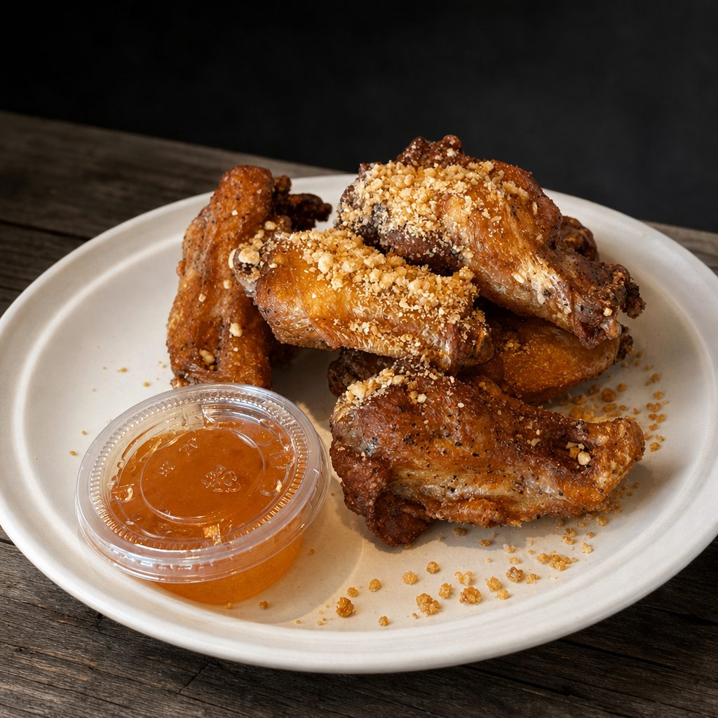 Garlic Wings (6 Pieces).
