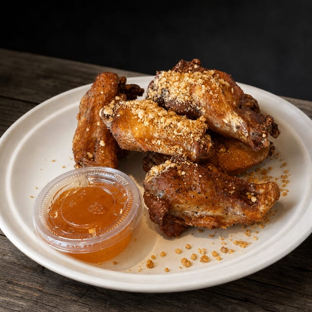 Garlic Wings (6 Pieces).