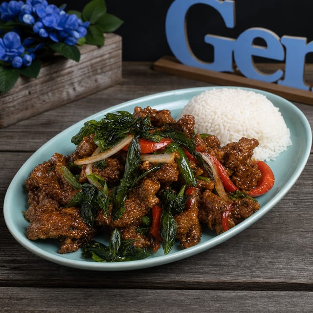 Crispy Basil Chicken.