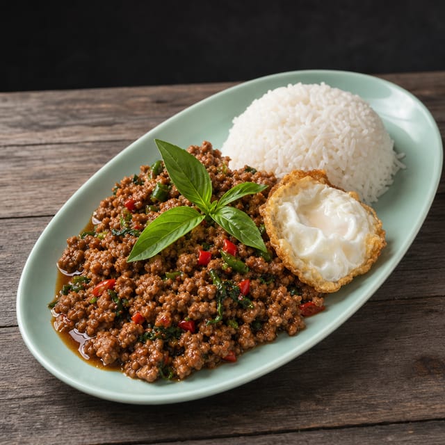Pad Grapow (Chicken, Pork or Beef).